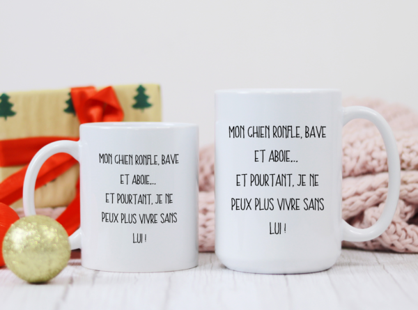 Mug humour mon chien ronfle – Image 3