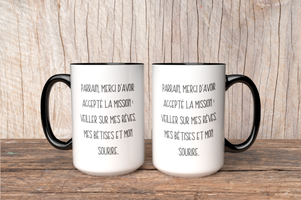 Mug Parrain merci d'avoir accepté la mission – Image 2
