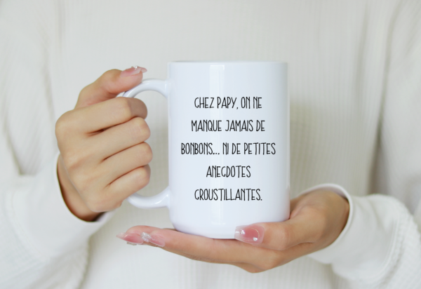 Mug chez papy on ne manque jamais de bonbons