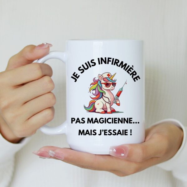 Mug Infirmière licorne – Image 3