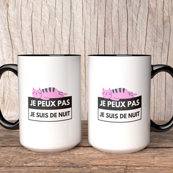 Mug je peux pas je suis de nuit – Image 2