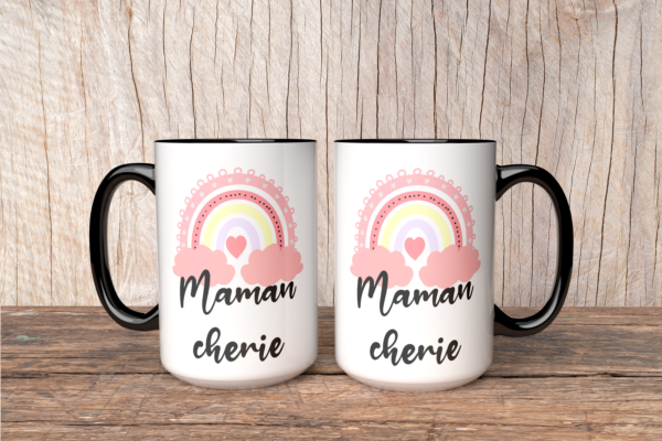 Mug maman chérie arc-en-ciel – Image 2