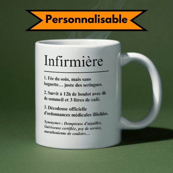 Mug Infirmière humour définition