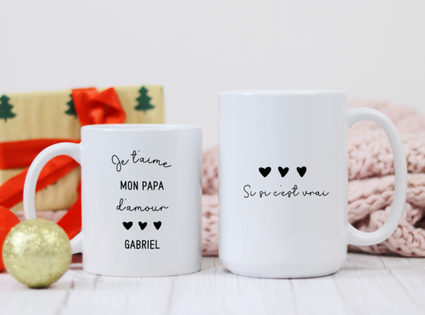 Mug je t'aime mon Papa d'amour – Image 4