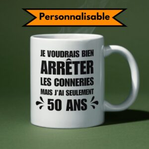 Mug drôle je voudrais bien arrêter les conneries