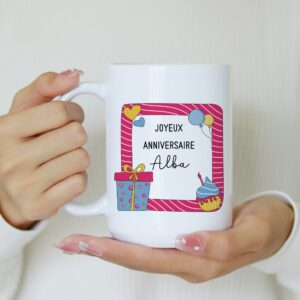 Mug personnalisable pour anniversaire