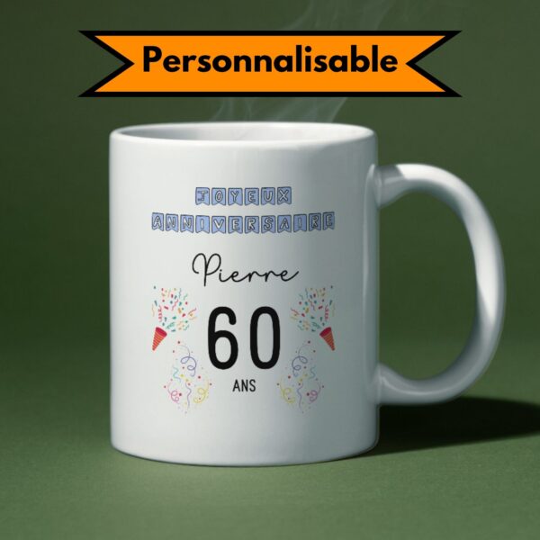 Mug banderole d'anniversaire