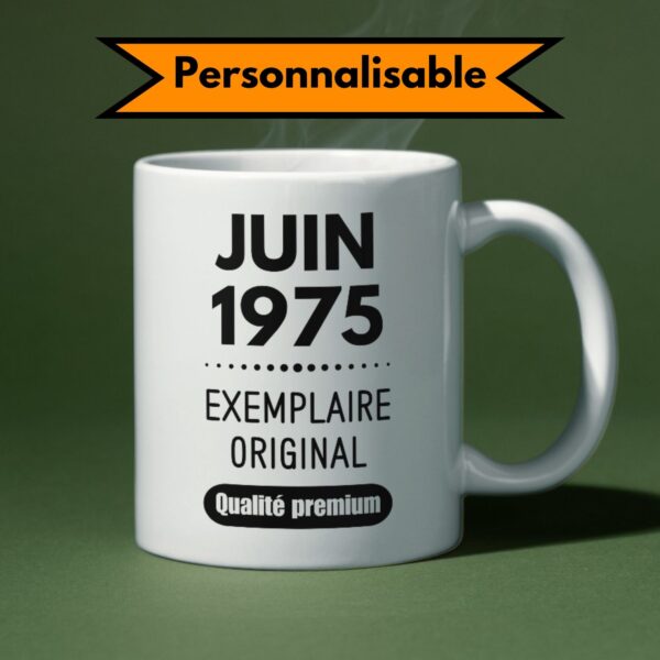 Mug drôle anniversaire exemplaire original
