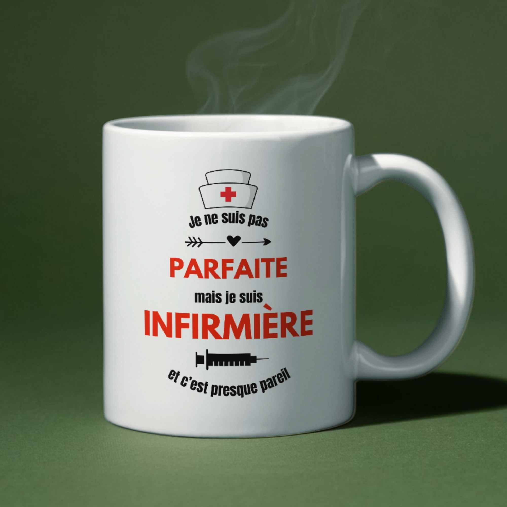 Mug drôle pour infirmière 1 infirmière je ne suis pas parfaite