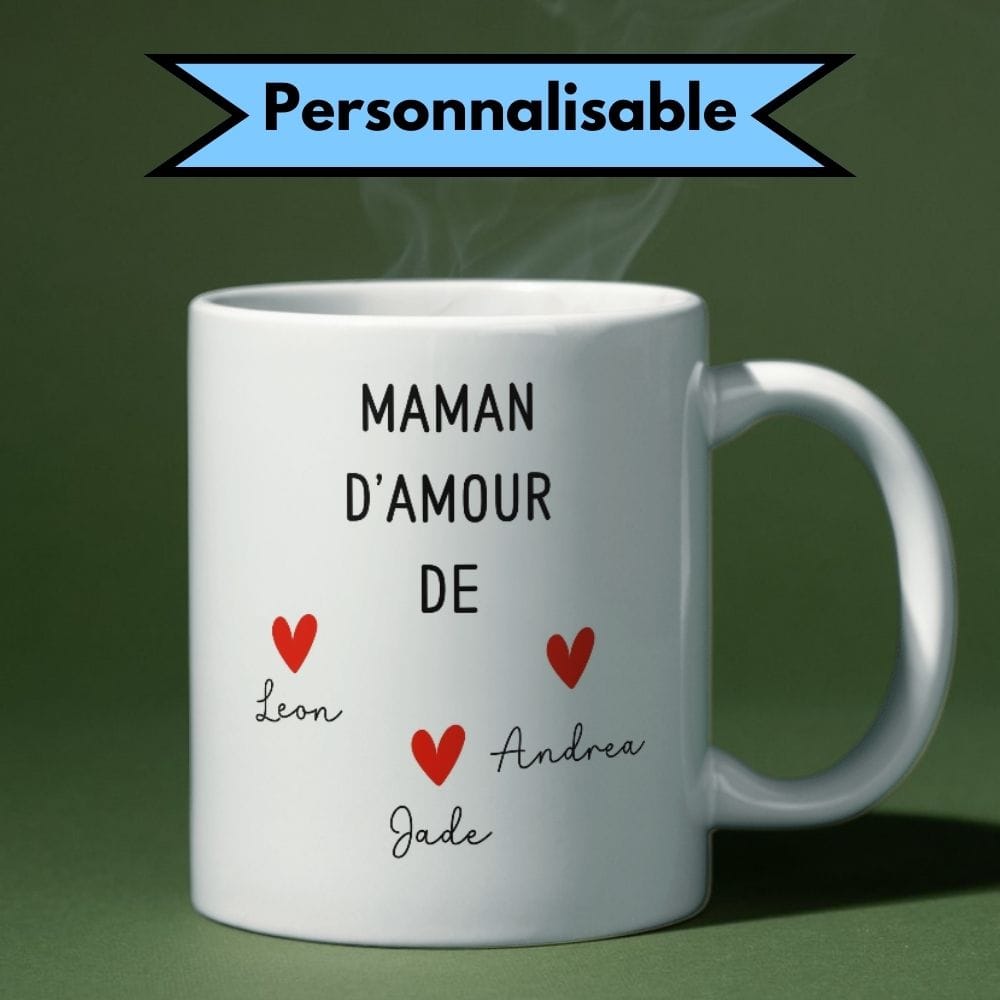 Mug maman d'amour à personnaliser 1 produit type (copie)