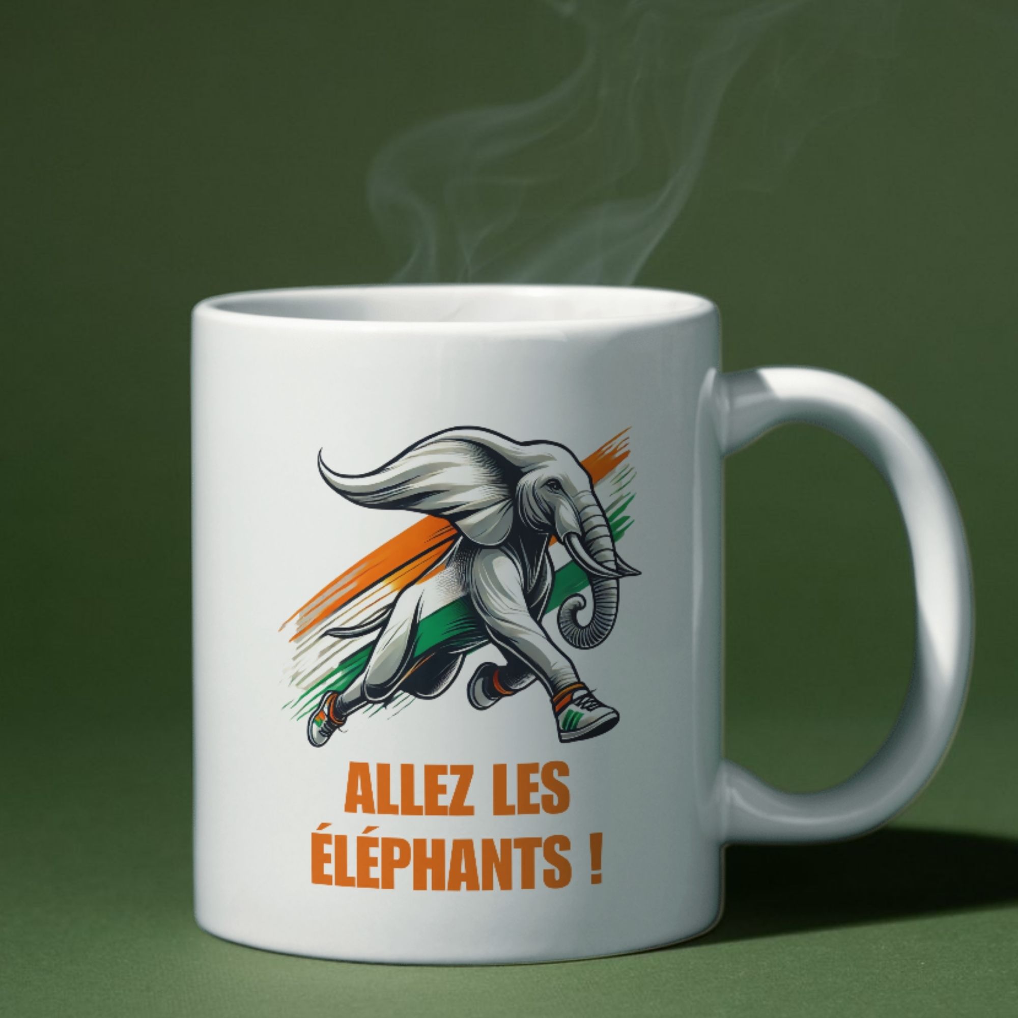 Mug africain Allez les éléphants ! 1 Mug africain Allez les éléphants !