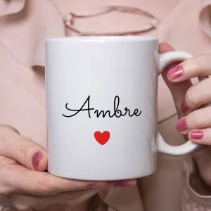 Mug prénom coeur