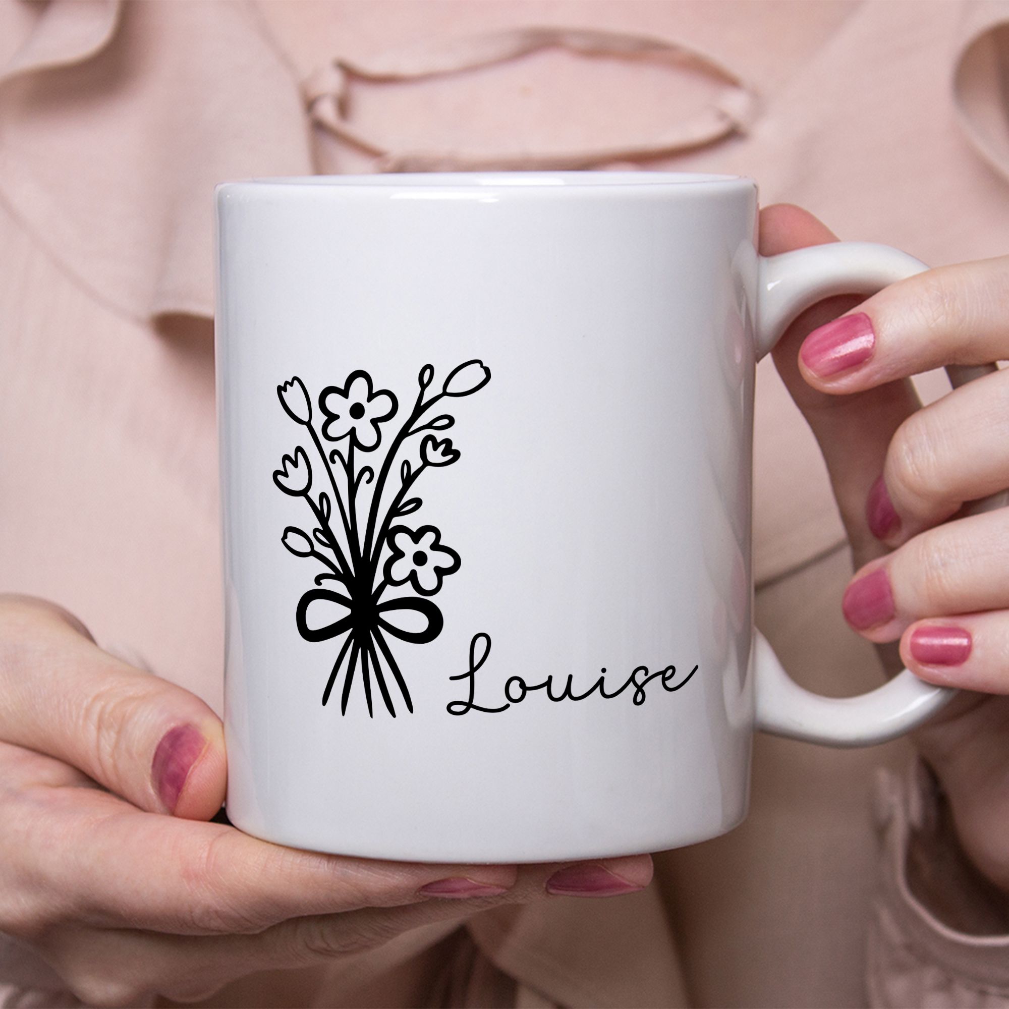 Mug prénom bouquet de fleur 1 Mug prénom bouquet de fleur