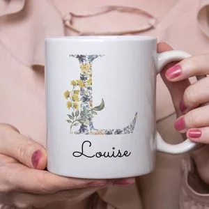 Mug prénom fleur