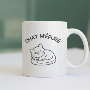 Mug chat m'épuise