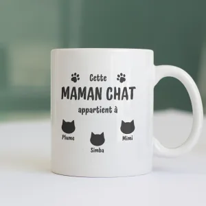 Mug maman chat à customiser