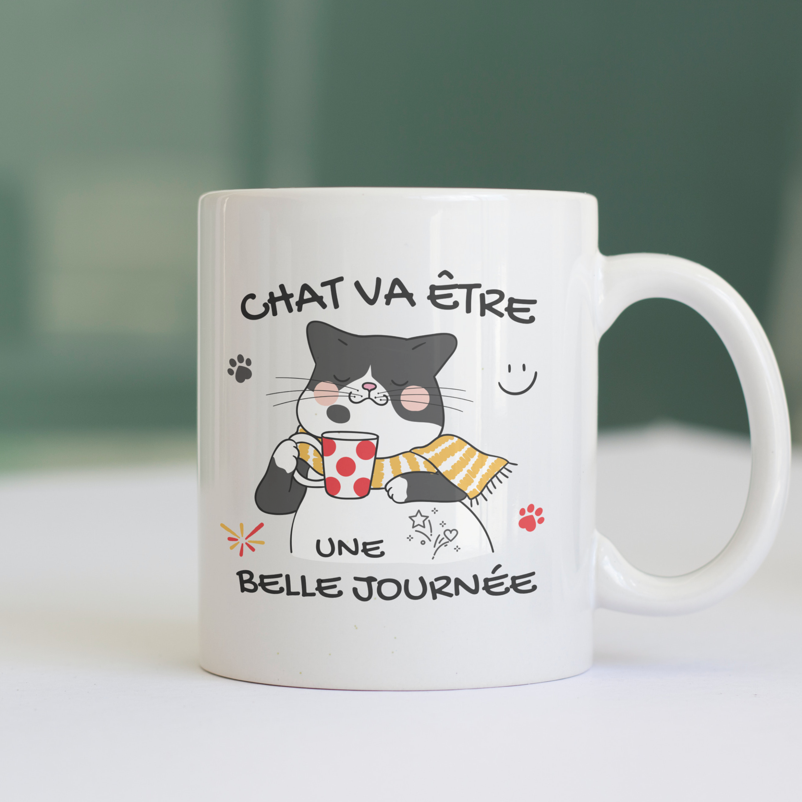 Mug chat va être une belle journée 1 Mug chat va être une belle journée