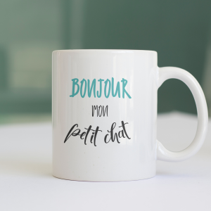 Mug bonjour mon petit chat