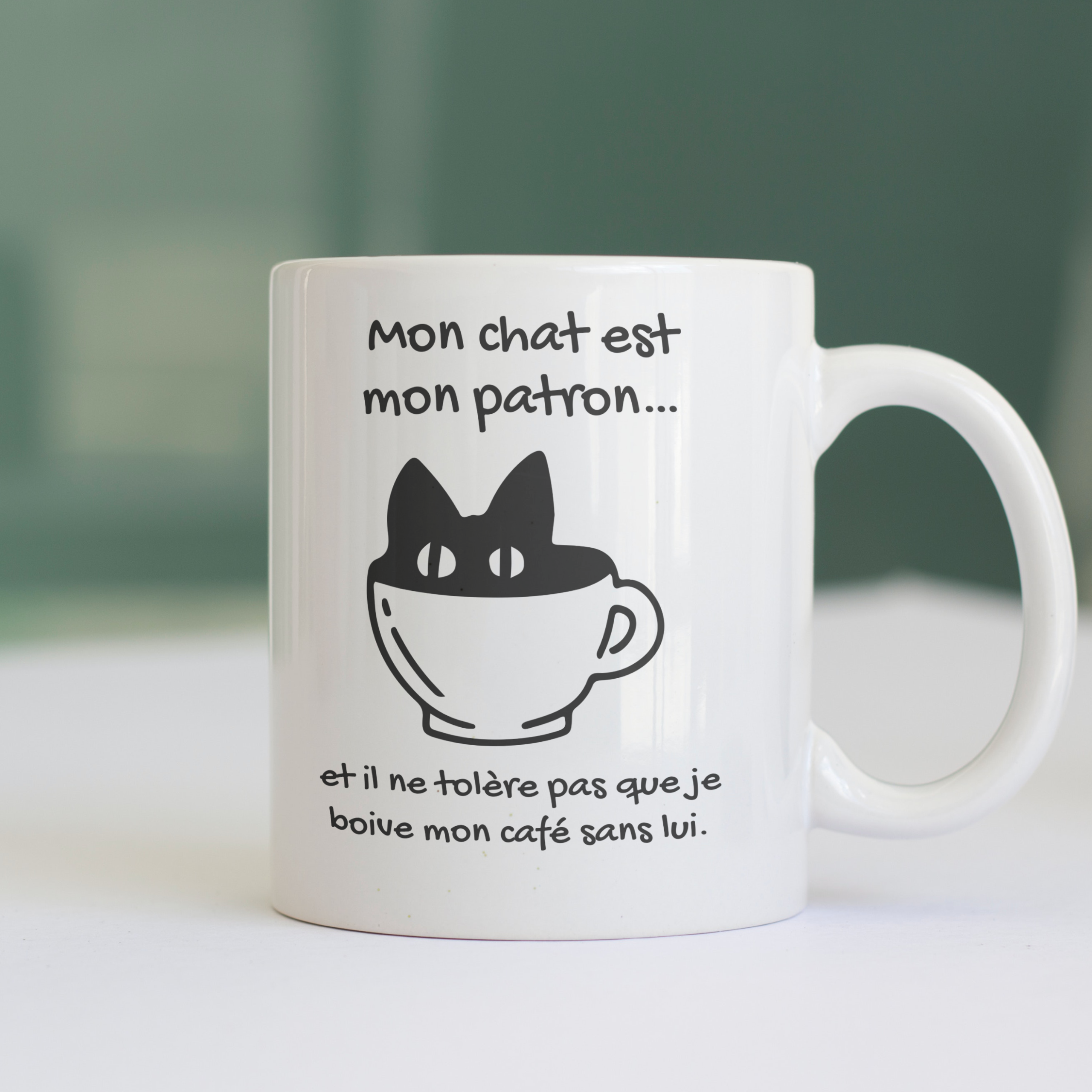 Mug mon chat est mon patron 1 Mug mon chat est mon patron