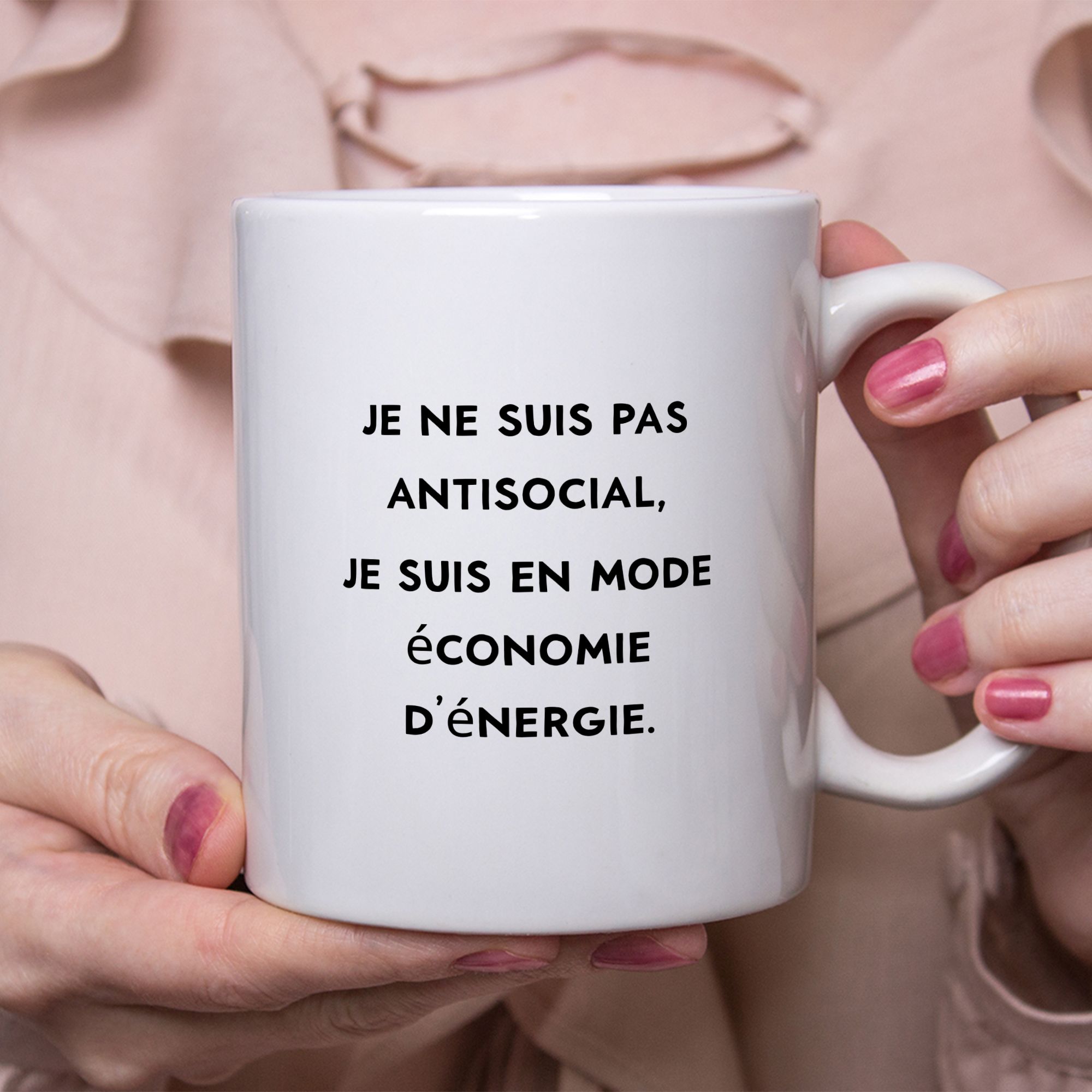 Mug je ne suis pas anti social 1 Mug je ne suis pas anti social