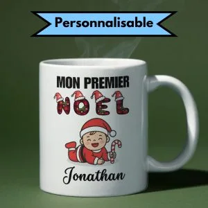 Mug premier noël personnalisé