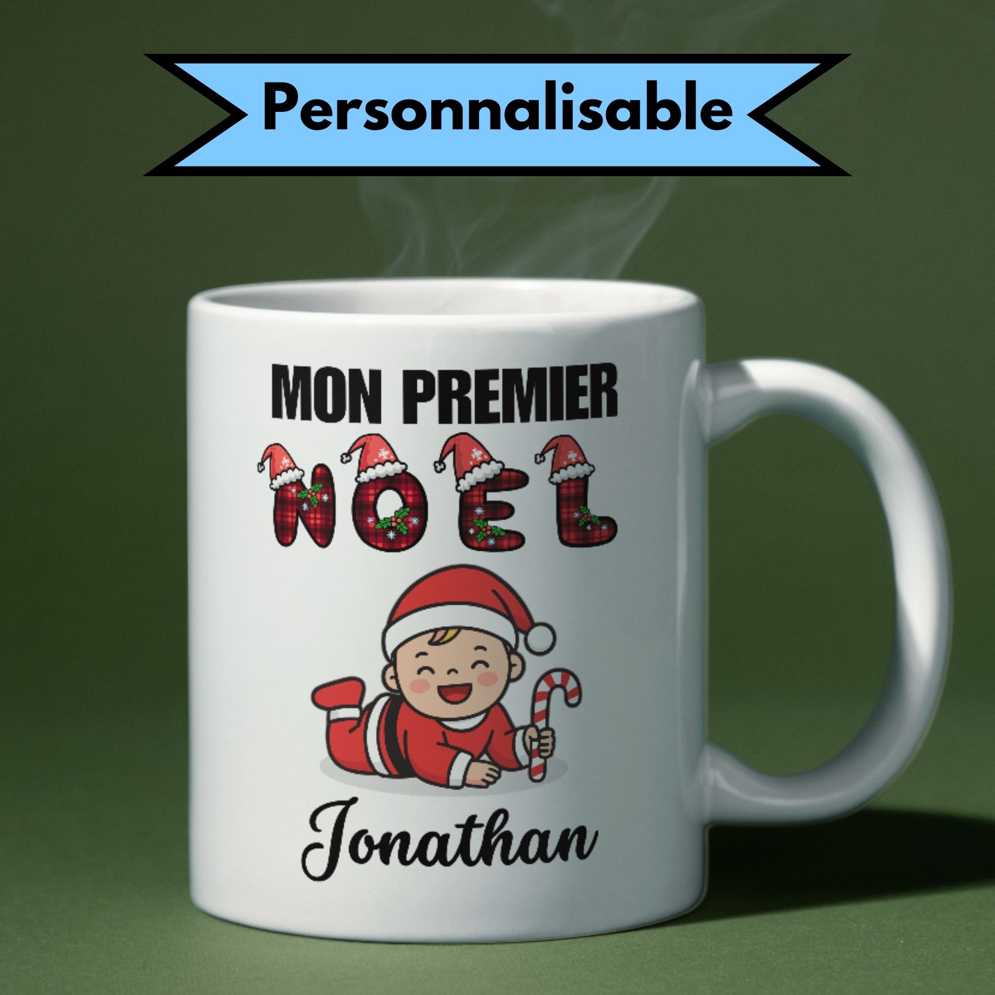 Mug premier noël personnalisé 1 Mug premier noël personnalisé
