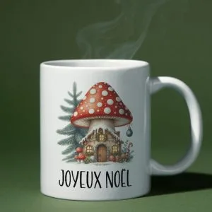 Mug noël champignon