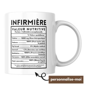 Mug humour Infirmière valeur nutritive