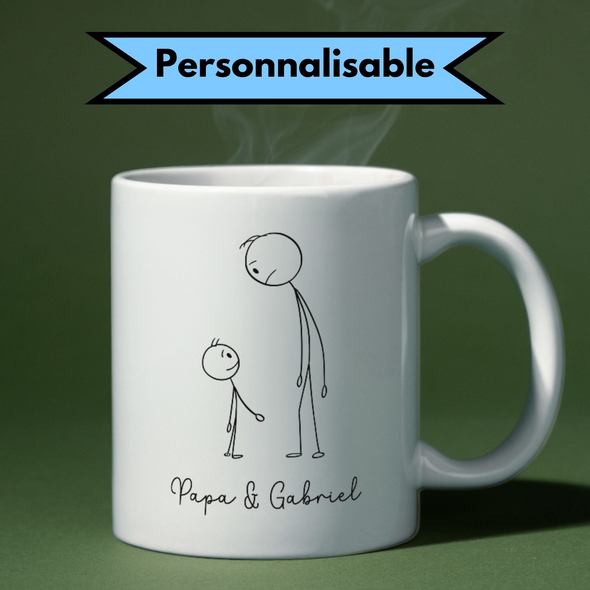 Mug original papa à personnaliser 1 Mug original papa à personnaliser
