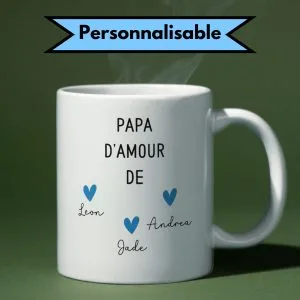Mug papa d'amour à personnaliser
