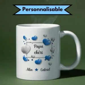 Mug papa chéri personnalisé