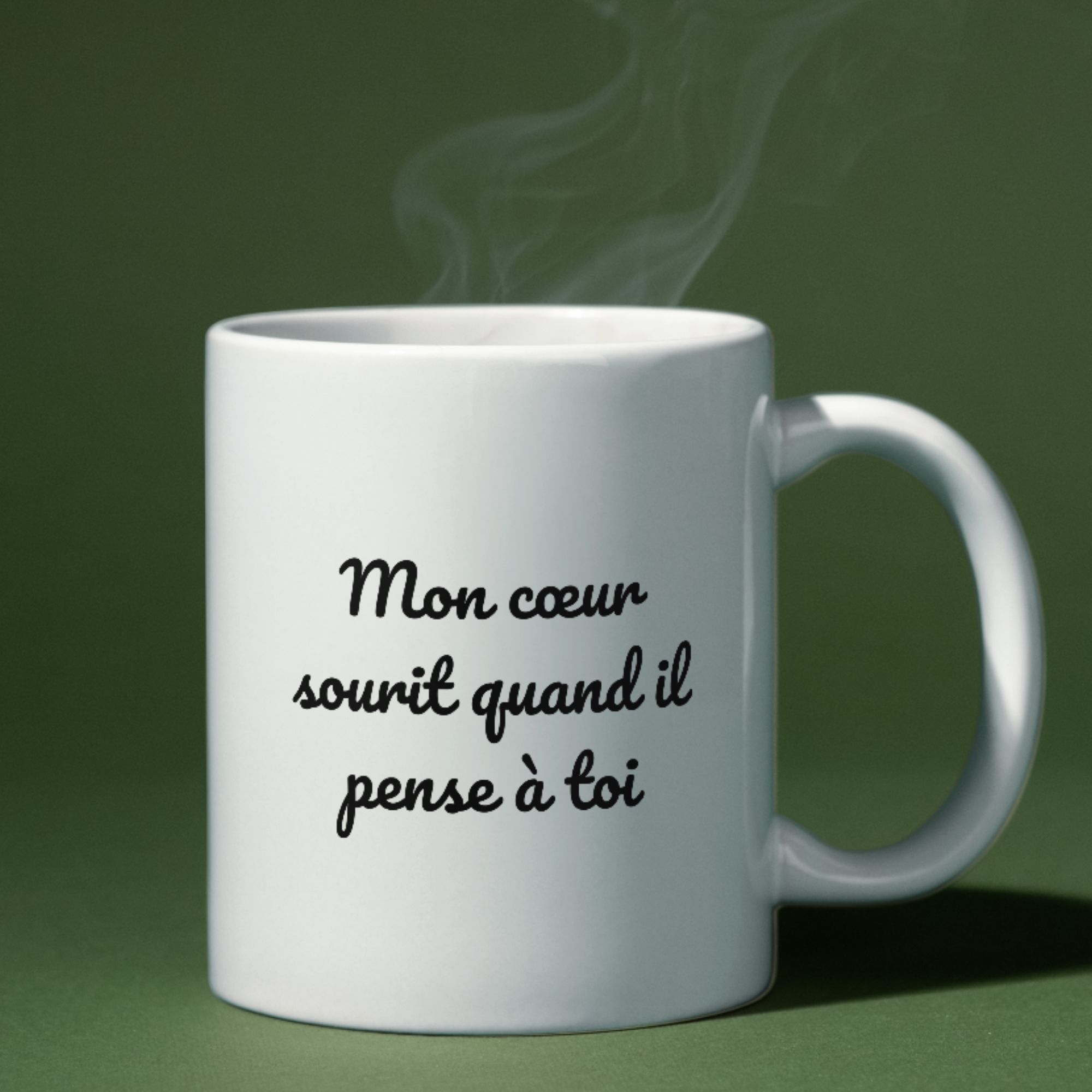 Mug Mon cœur sourit quand il pense à toi 1 Mug Mon cœur sourit quand il pense à toi