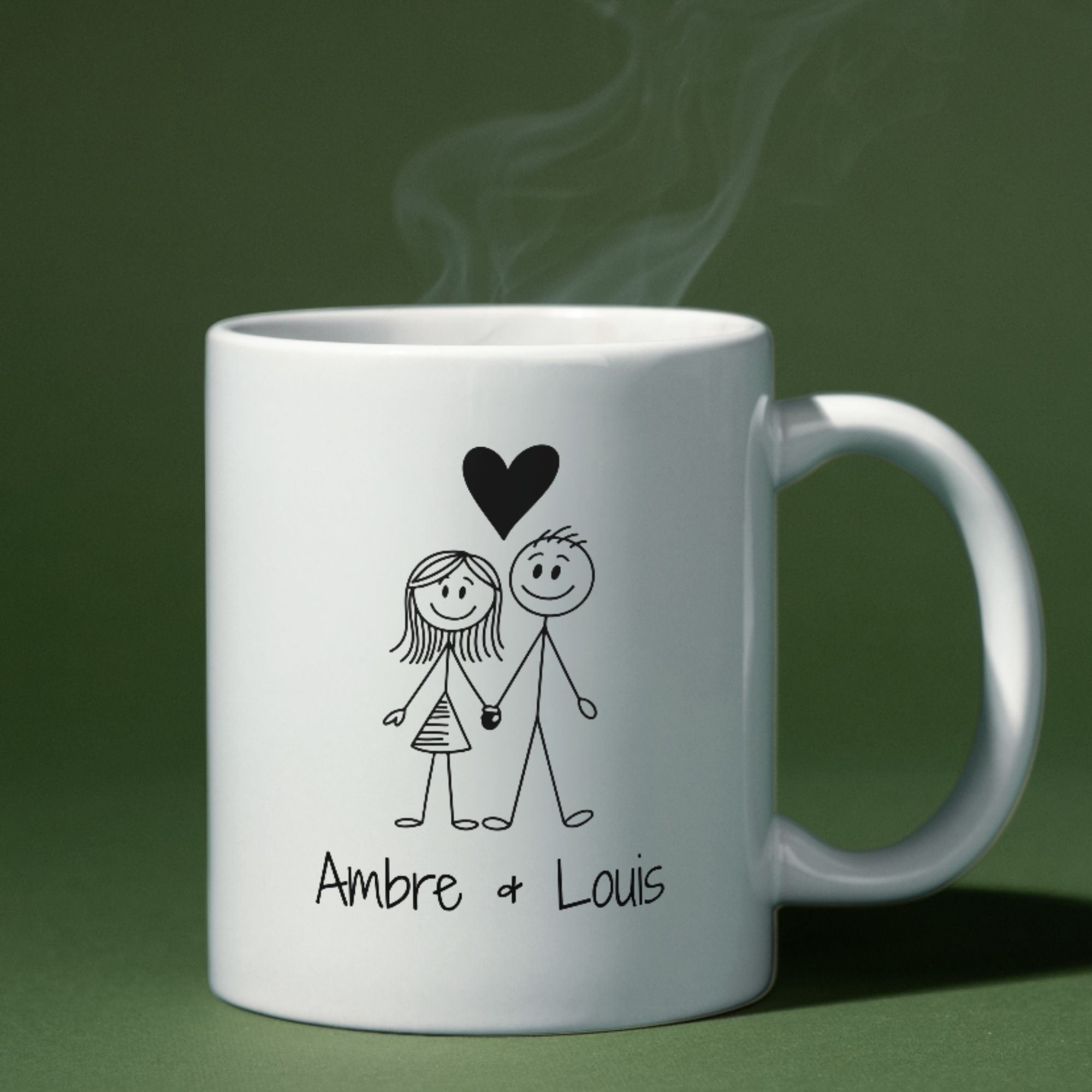 Mug amour couple personnalisé 1 Mug amour couple personnalisé
