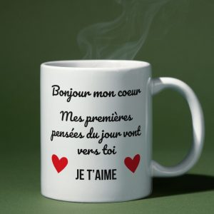 Mug Mes premières pensées du jour vont vers toi