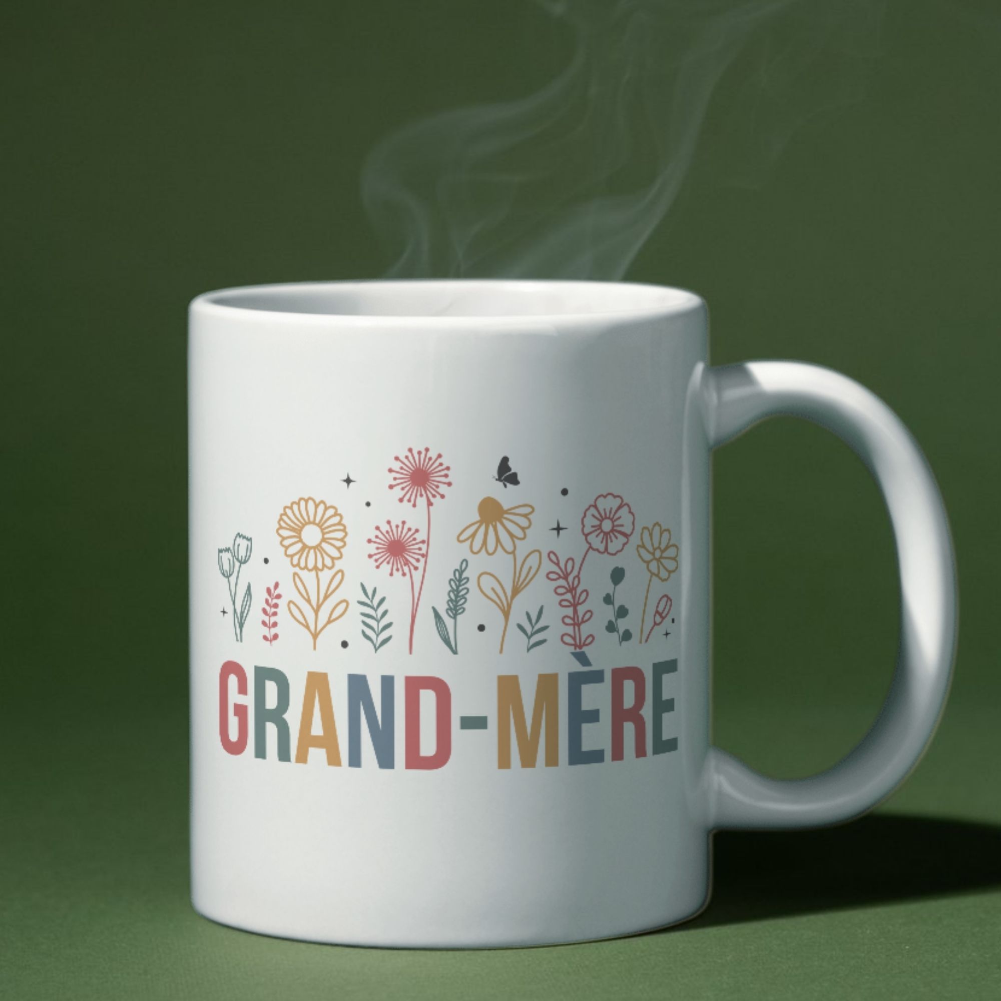 Mug Grand-Mère fleurs 1 Mug Grand-Mère fleurs