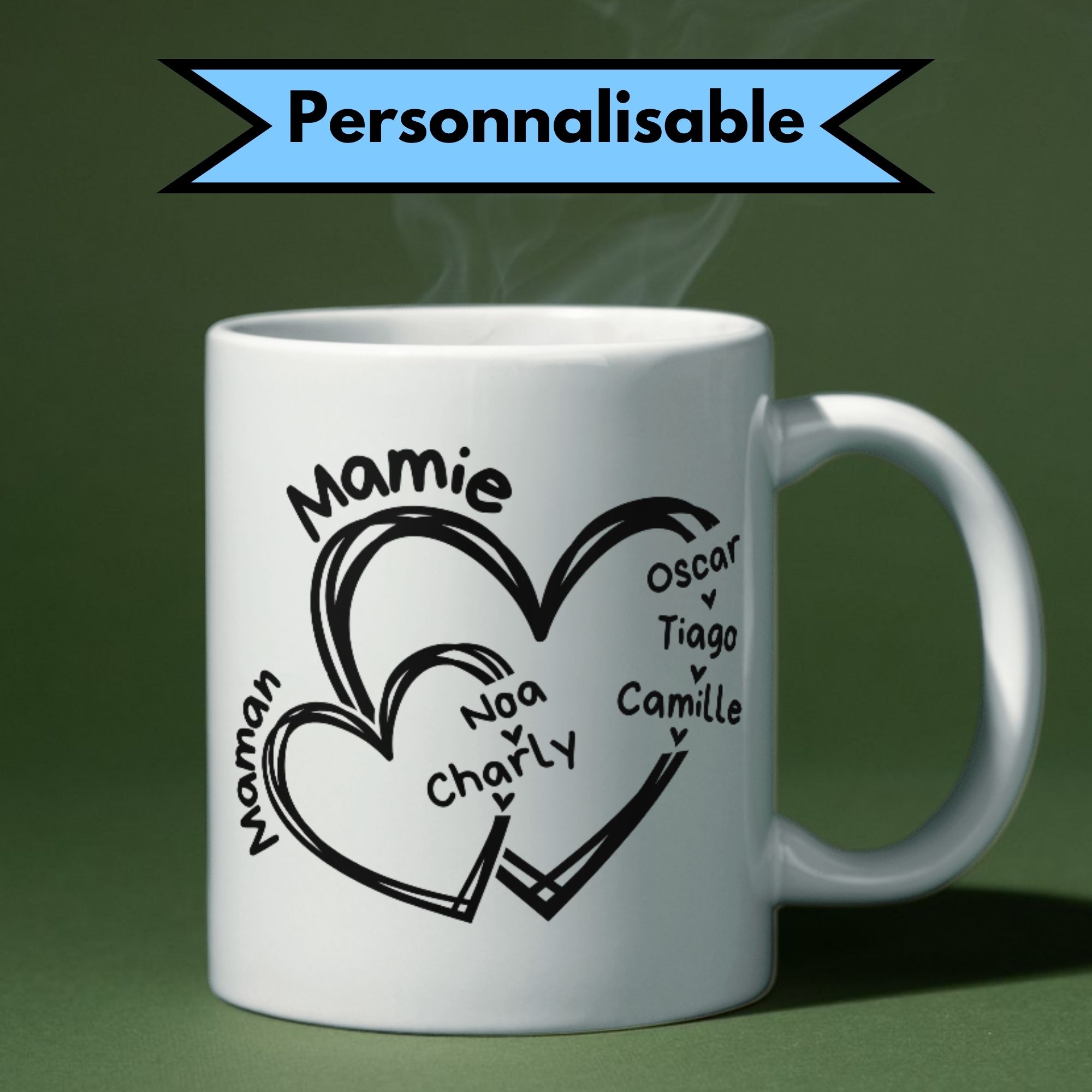 Mug Maman & Mamie personnalisé 1 Mug Maman & Mamie personnalisé