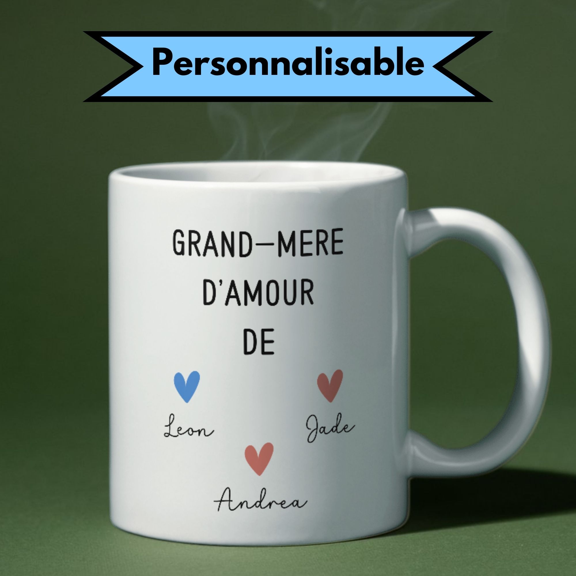 Mug Grand-Mère d'Amour personnalisé 1 Mug Grand-Mère d'Amour personnalisé