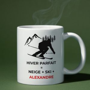 Mug Skieur Personnalisé
