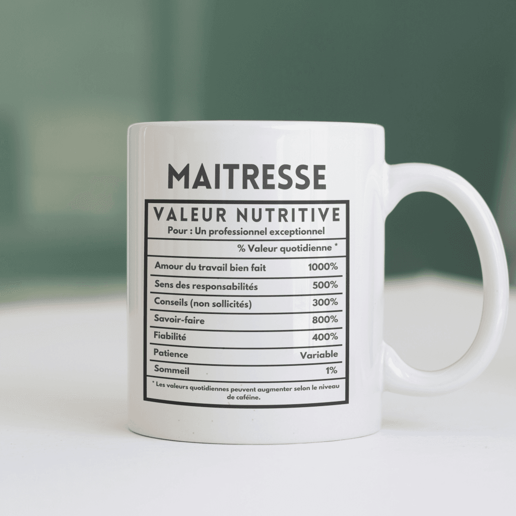 Mug Maitresse Valeur Nutritive