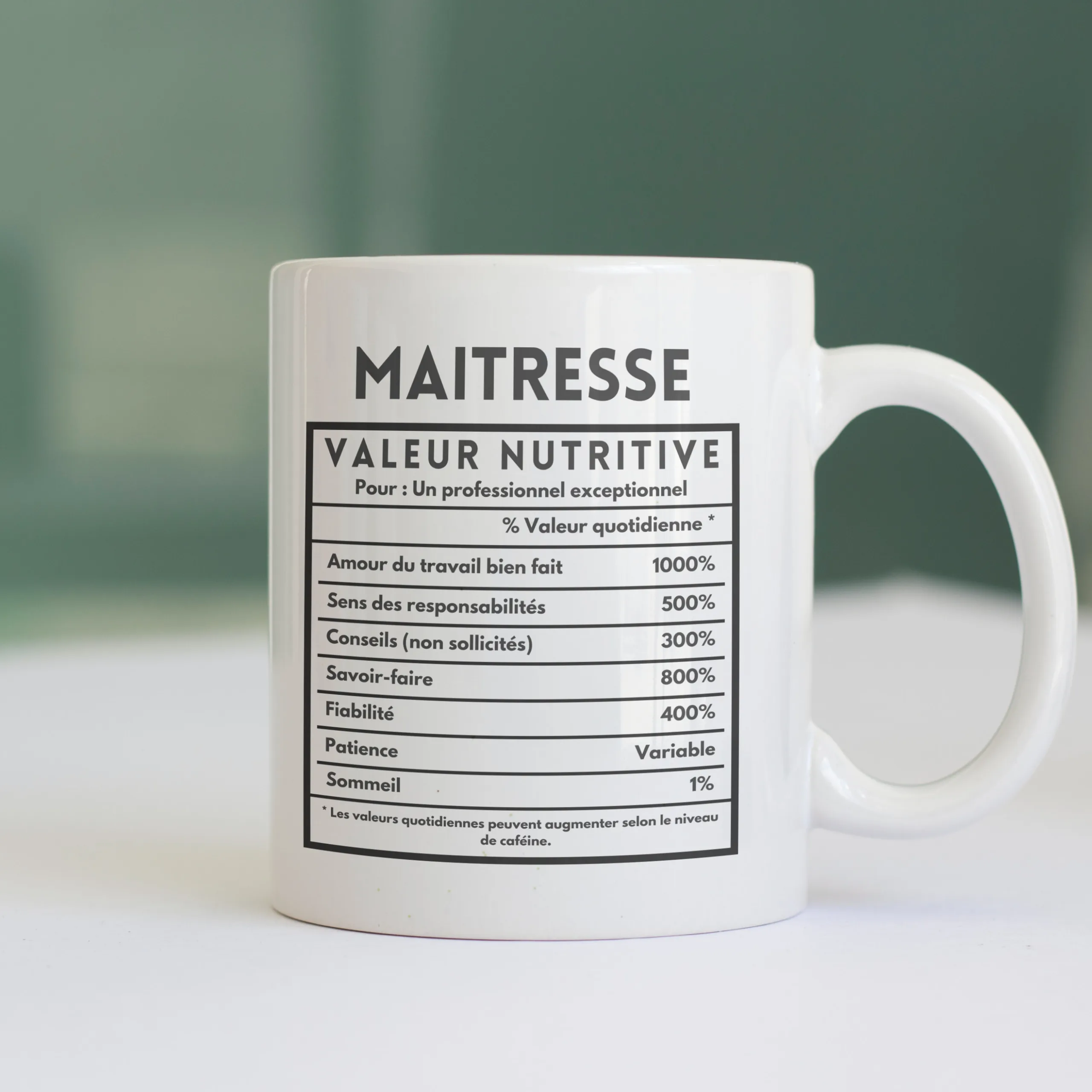 Mug Maitresse Valeur Nutritive