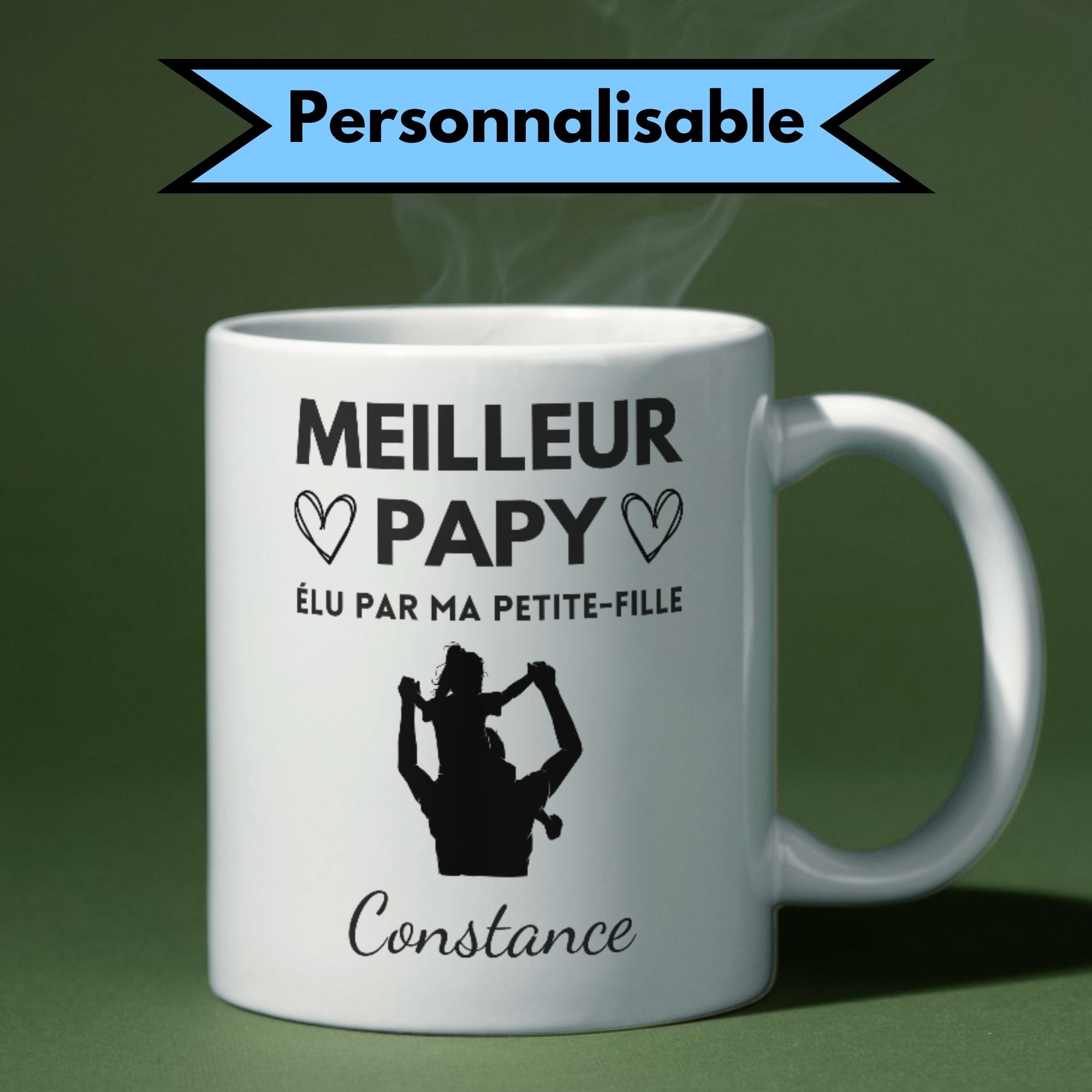 Mug Meilleur Papy Elu Par Ma Petite Fille 1 Mug Meilleur Papy Elu Par Ma Petite Fille