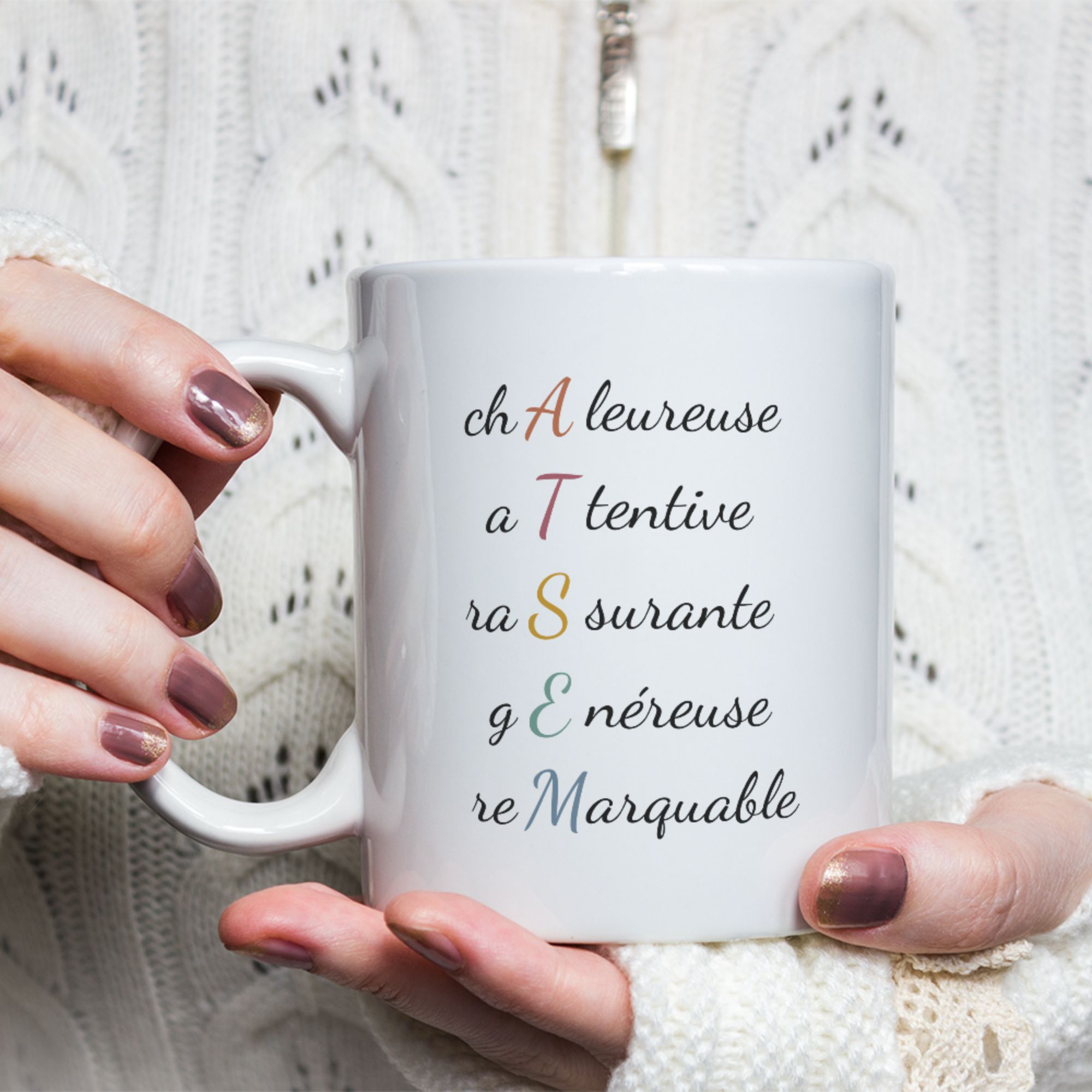 Mug ATSEM Acronyme – Chaleureuse, Attentive, Rassurante 1 Mug ATSEM Acronyme – Chaleureuse, Attentive, Rassurante