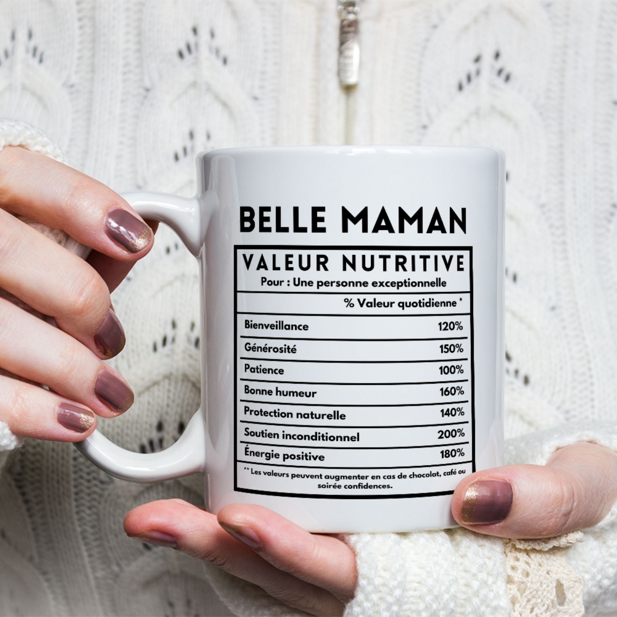 Mug Humour Belle Maman valeur nutritive 1 Mug Humour Belle Maman valeur nutritive