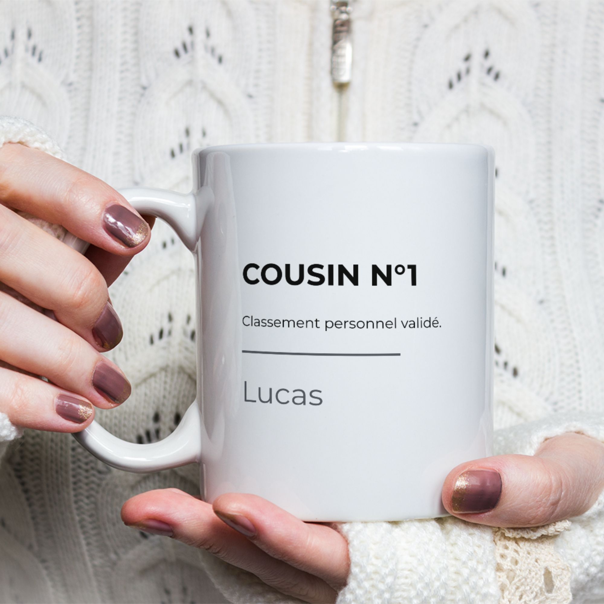 Mug Humour Cousin personnalisé 1 Mug Humour Cousin personnalisé
