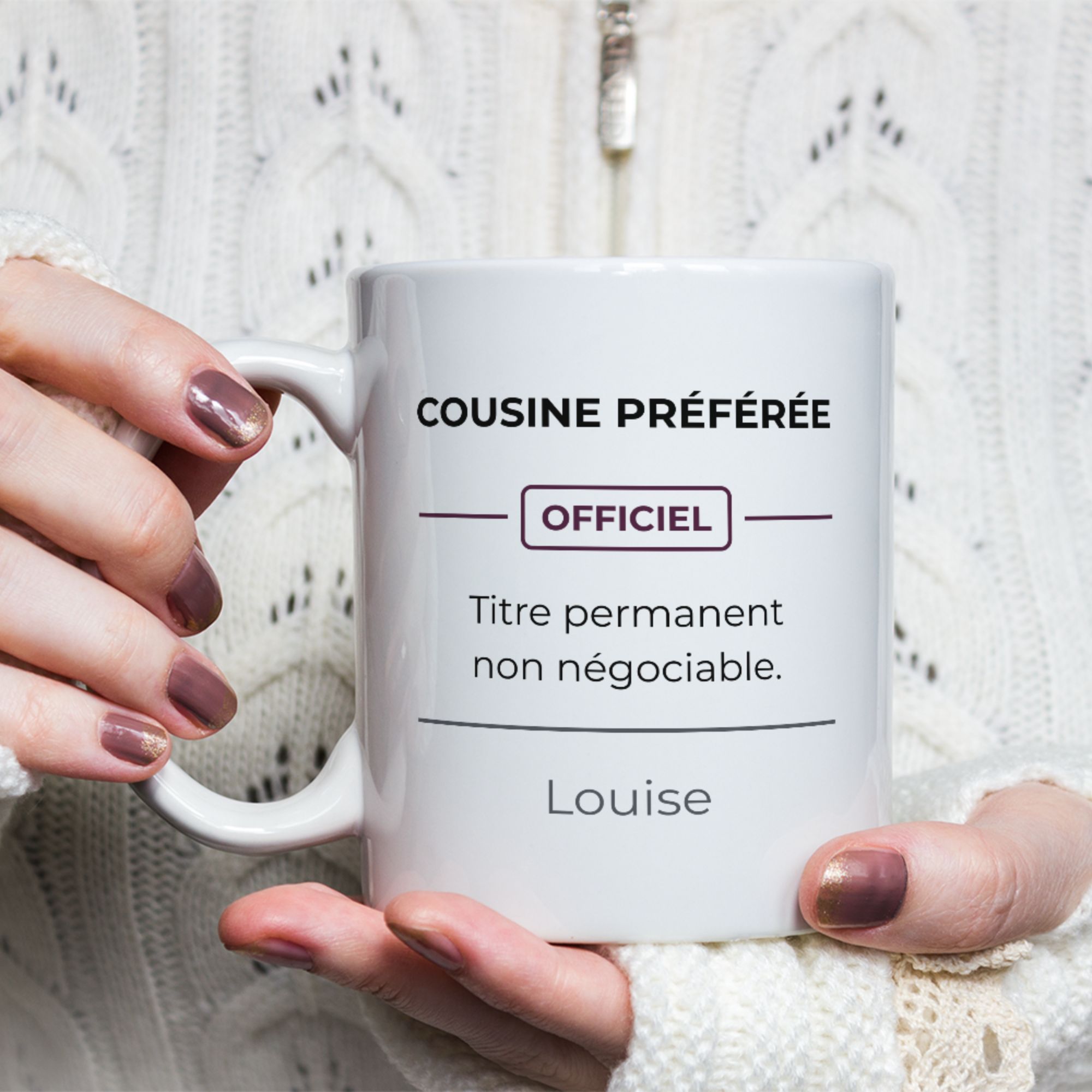 Mug Cousine préférée à personnaliser 1 Mug Cousine préférée à personnaliser