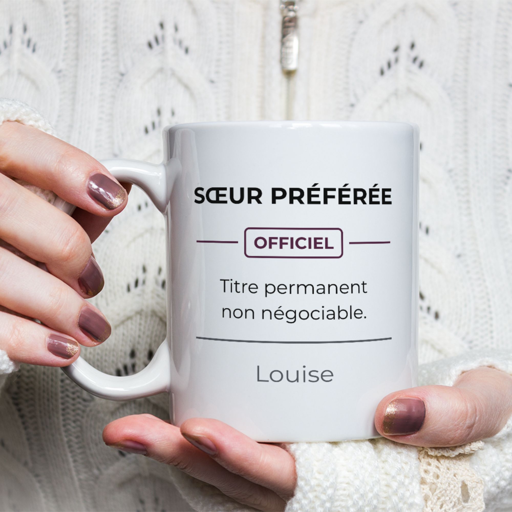 Mug Officiel Sœur Préférée 1 Mug Officiel Sœur Préférée