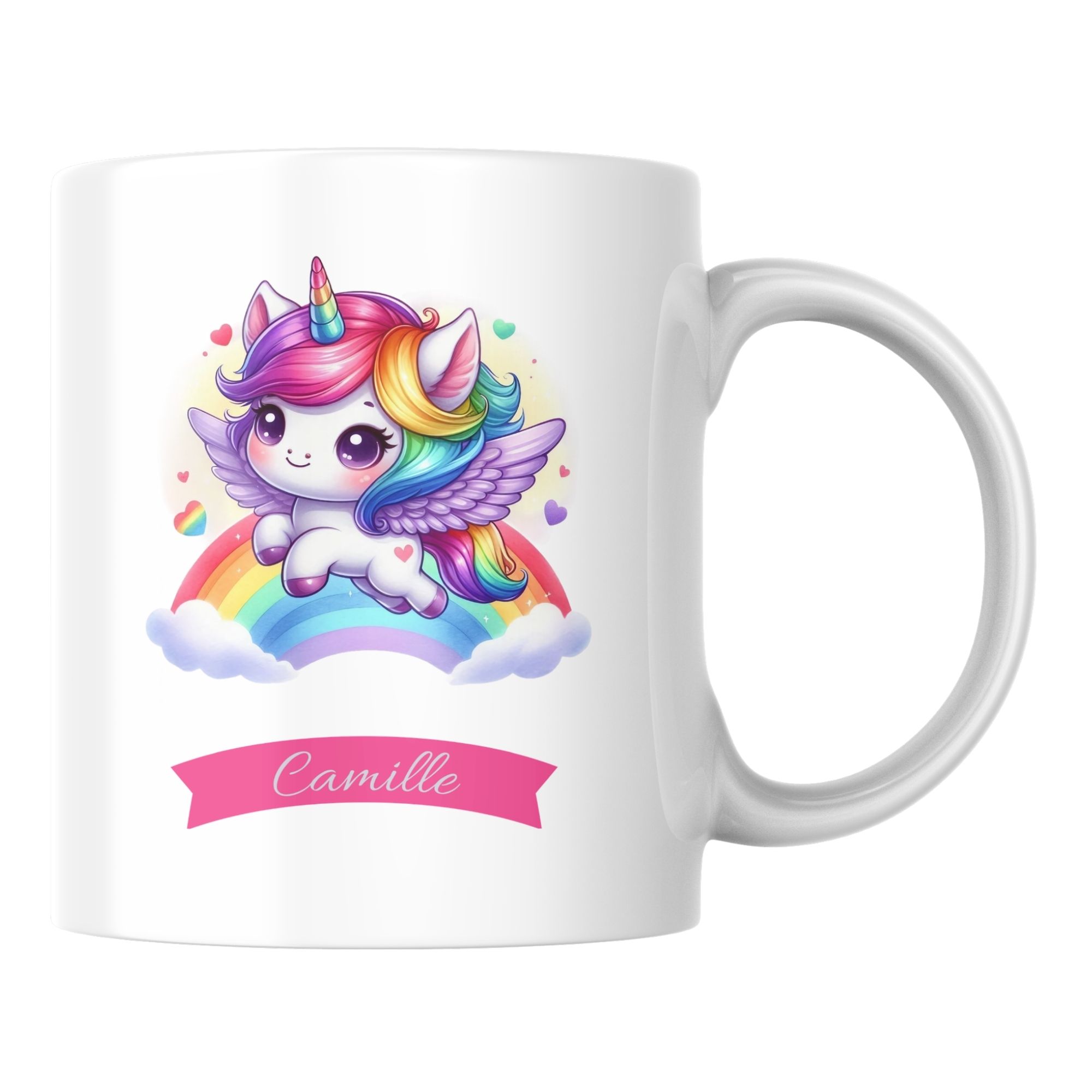 Mug Licorne Arc-en-ciel Personnalisé 1 Mug Licorne Arc-en-ciel Personnalisé