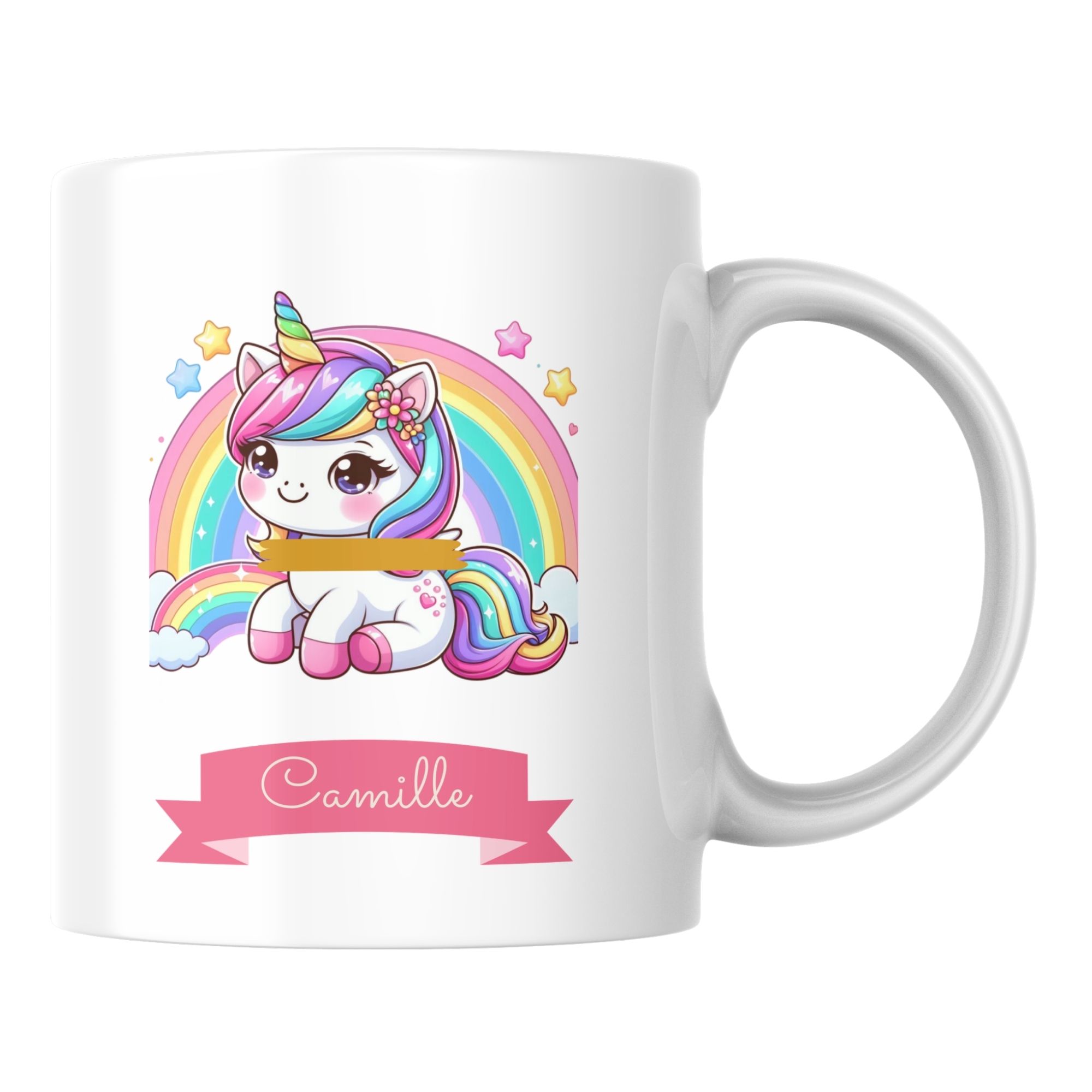Mug Licorne Personnalisé Prénom Arc-en-ciel Magique 1 Mug Licorne Personnalisé Prénom Arc-en-ciel Magique