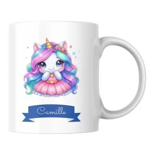 Mug Licorne Princesse Personnalisé