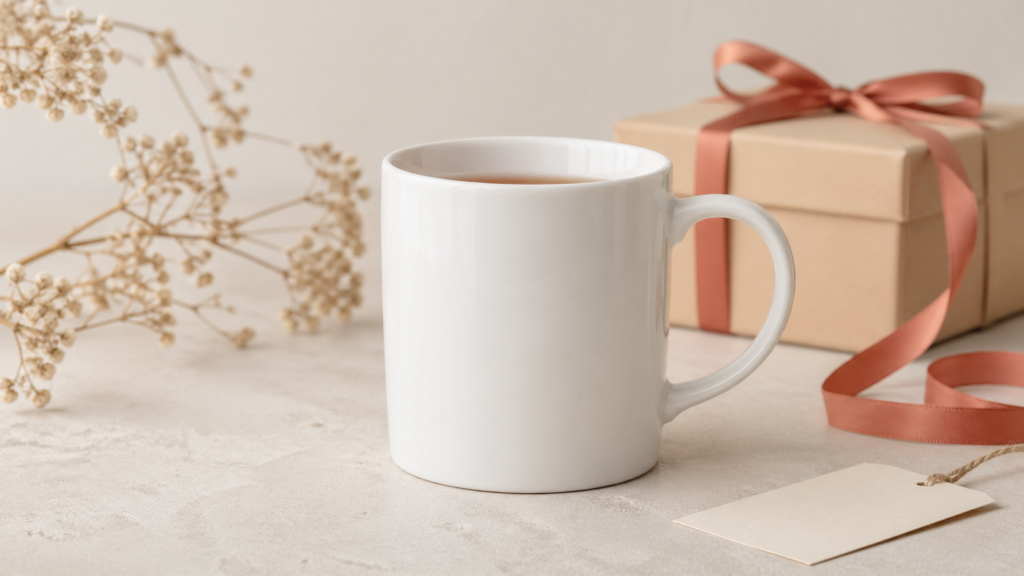 Taille mug en ml : contenance standard et guide pour choisir 6 Mug blanc 325 ml avec design personnalisé pour cadeau du quotidien